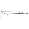 Auvent rétractable anthracite/blanc 3x2,5 m tissu et aluminium 
