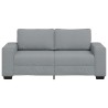Canapé à 2 places gris clair 140 cm tissu 