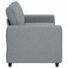 Canapé à 2 places gris clair 140 cm tissu 