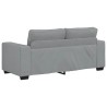 Canapé à 2 places gris clair 140 cm tissu 