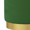 Tabouret de rangement rond Vert Velours 