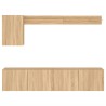 Unités murales TV 5 pcs chêne sonoma bois d'ingénierie 