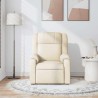 Fauteuil de massage inclinable Crème Tissu 