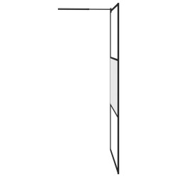 Paroi de douche 115x195 cm Verre ESG dépoli Noir 