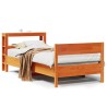 Cadre de lit sans matelas cire marron 90x200 cm bois pin massif 