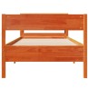Cadre de lit sans matelas cire marron 90x200 cm bois pin massif 