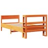 Cadre de lit sans matelas cire marron 90x200 cm bois pin massif 
