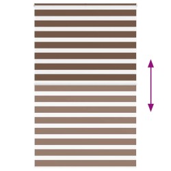Store zèbre marron 140x200cm largeur du tissu 135,9cm polyester 