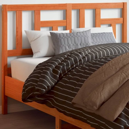 Tête de lit cire marron 160 cm bois massif de pin 