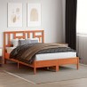 Tête de lit cire marron 160 cm bois massif de pin 