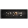 Tapis de cuisine lavable texte Coffee 60x180 cm velours 
