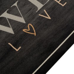 Tapis de cuisine lavable texte Coffee 60x180 cm velours 