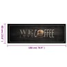 Tapis de cuisine lavable texte Coffee 60x180 cm velours 
