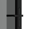 Porte intérieure 93x201,5 cm Noir Verre ESG et aluminium 