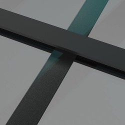 Porte intérieure 93x201,5 cm Noir Verre ESG et aluminium 