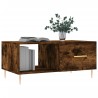 Table basse chêne fumé 90x50x40 cm bois d'ingénierie 