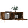 Table basse chêne fumé 90x50x40 cm bois d'ingénierie 