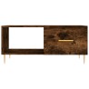 Table basse chêne fumé 90x50x40 cm bois d'ingénierie 