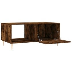 Table basse chêne fumé 90x50x40 cm bois d'ingénierie 