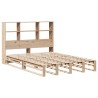 Lit bibliothèque sans matelas 120x190 cm bois massif 