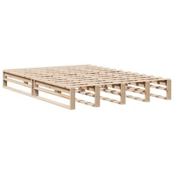 Lit bibliothèque sans matelas 120x190 cm bois massif 