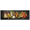 Tapis de cuisine lavable impression d'épices 60x180 cm velours 