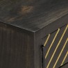 Table basse Noir et doré 90x50x35 cm Bois solide de manguier 