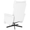 Fauteuil inclinable de massage repose-pieds blanc similicuir 