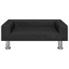 Lit pour chien noir 70x45x26,5 cm velours 