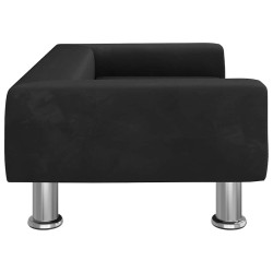 Lit pour chien noir 70x45x26,5 cm velours 