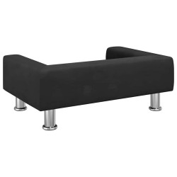 Lit pour chien noir 70x45x26,5 cm velours 