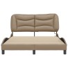 Cadre de lit avec LED sans matelas cappuccino 140x190 cm 