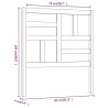 Tête de lit Gris 81x4x104 cm Bois massif de pin 