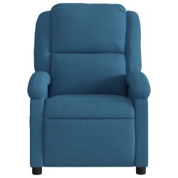 Fauteuil inclinable bleu velours 