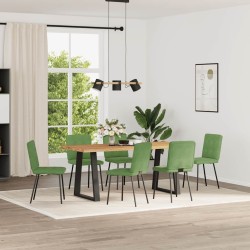 Chaises à manger lot de 6 vert clair velours 