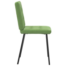 Chaises à manger lot de 6 vert clair velours 