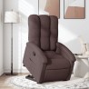 Fauteuil inclinable marron foncé tissu 