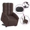 Fauteuil inclinable marron foncé tissu 
