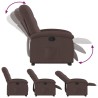 Fauteuil inclinable marron foncé tissu 
