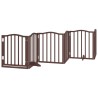 Barrière pour chiens avec porte 6 panneaux bois de peuplier 