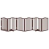Barrière pour chiens avec porte 6 panneaux bois de peuplier 