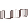 Barrière pour chiens avec porte 6 panneaux bois de peuplier 