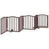 Barrière pour chiens avec porte 6 panneaux bois de peuplier 