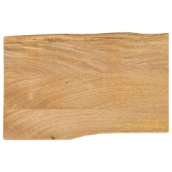 Dessus de table 70x40x2,5 cm bord vivant bois massif manguier 