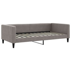 Lit de jour avec lit gigogne taupe 100x200 cm tissu 