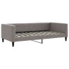 Lit de jour avec lit gigogne taupe 100x200 cm tissu 