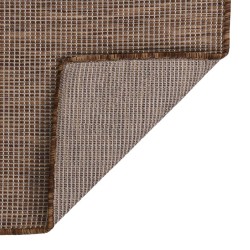 Tapis à tissage plat d'extérieur 80x250 cm Marron 