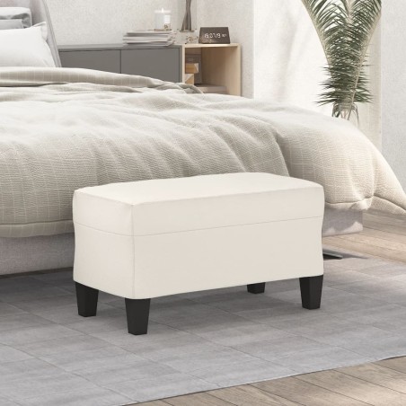 Banc Crème 70x35x41 cm Similicuir 