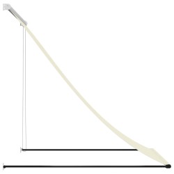 Auvent rétractable crème 100x150 m tissu et acier 