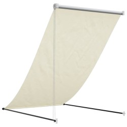 Auvent rétractable crème 100x150 m tissu et acier 